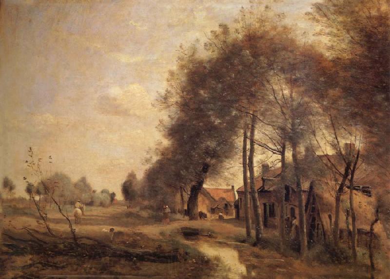 Corot Camille The road of Without-him-Noble Norge oil painting art